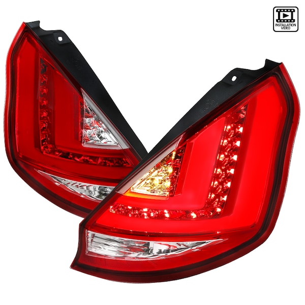 Spec-D Tuning 11-12 Ford Fiesta LED Tail Lights Red LT-FST115RLED-TM - main